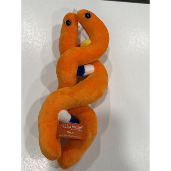 Giant Microbes DNA Orange Double Helix 9" Plush BV5 - Picture 1 of 2